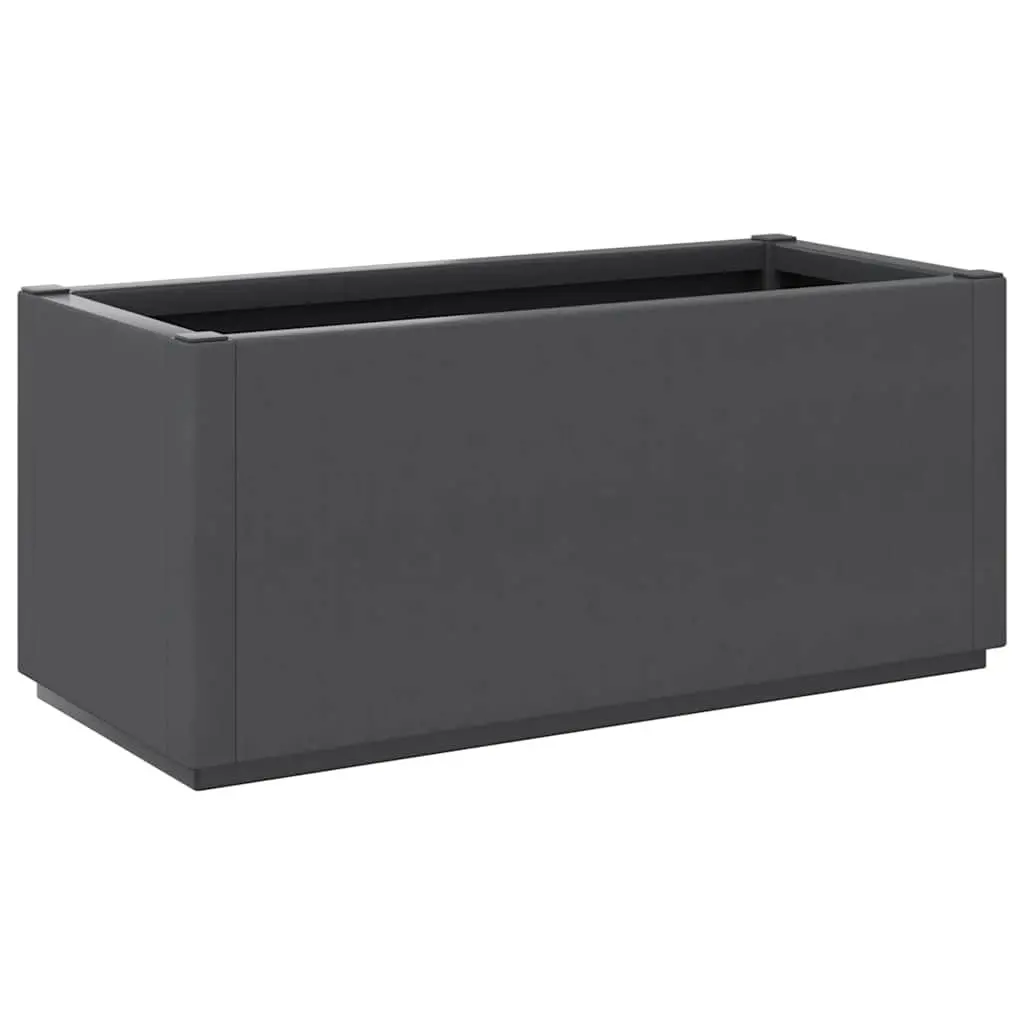 Garden Flower Box Dark Grey Planter Box Outdoor Patio Terrace Plant Pot