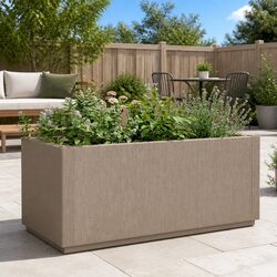 Garden Planter Light Brown 80x36x35 cm Outdoor Flower Pot Patio Vegetable