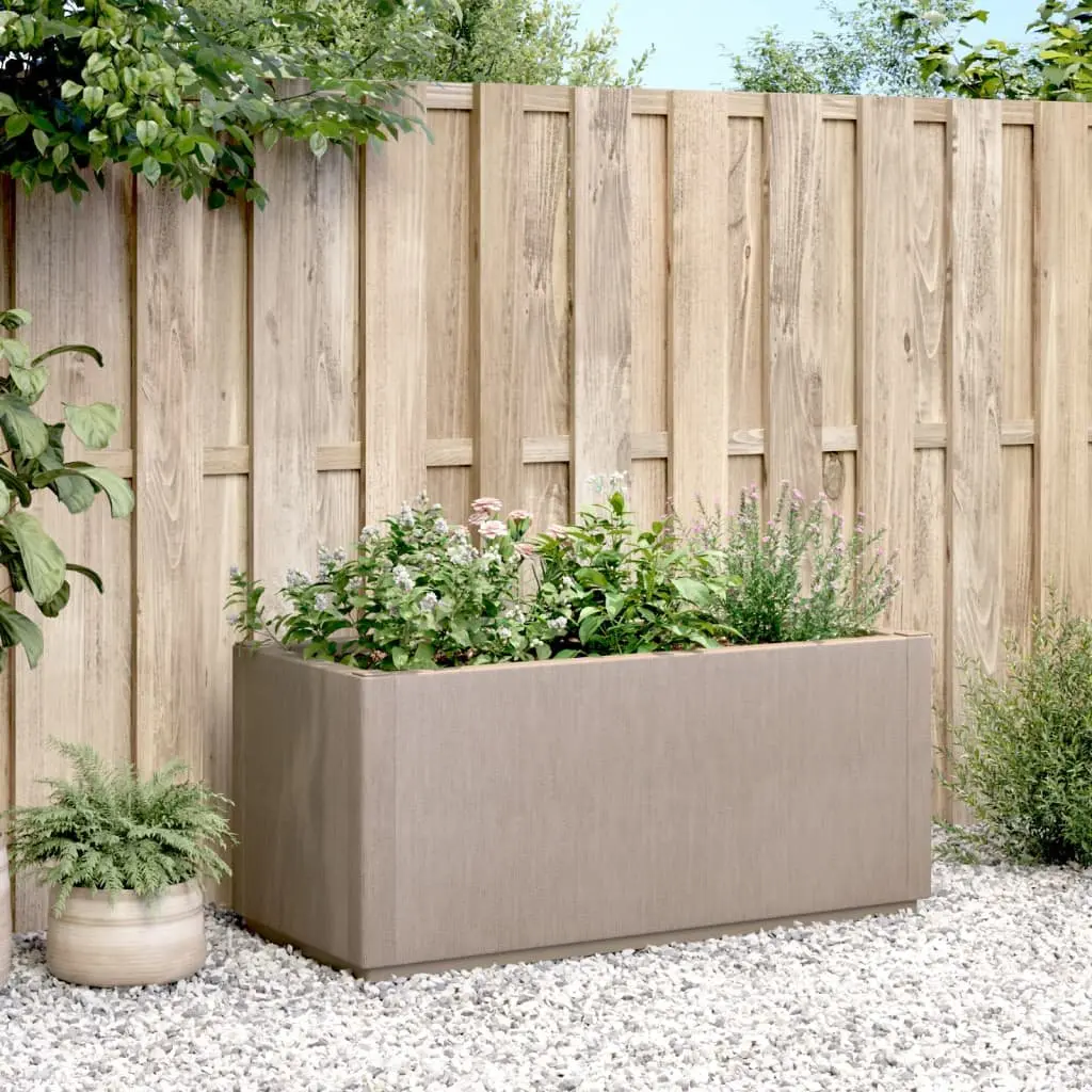 Garden Flower Box Planter Light Brown Outdoor Patio Terrace Climbing Plant Pot