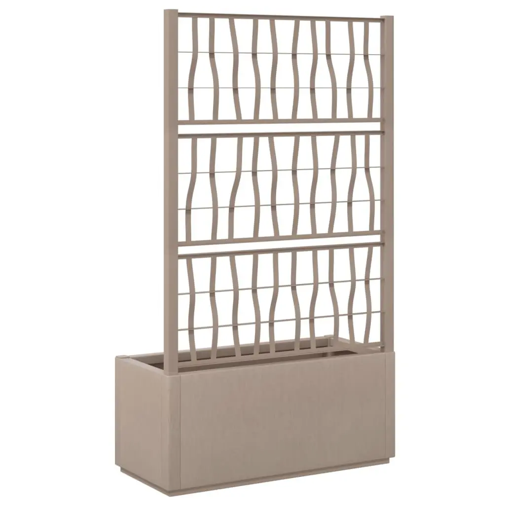 Garden Planter with Trellis Brown Outdoor Climbing Plant Support Flower Pot