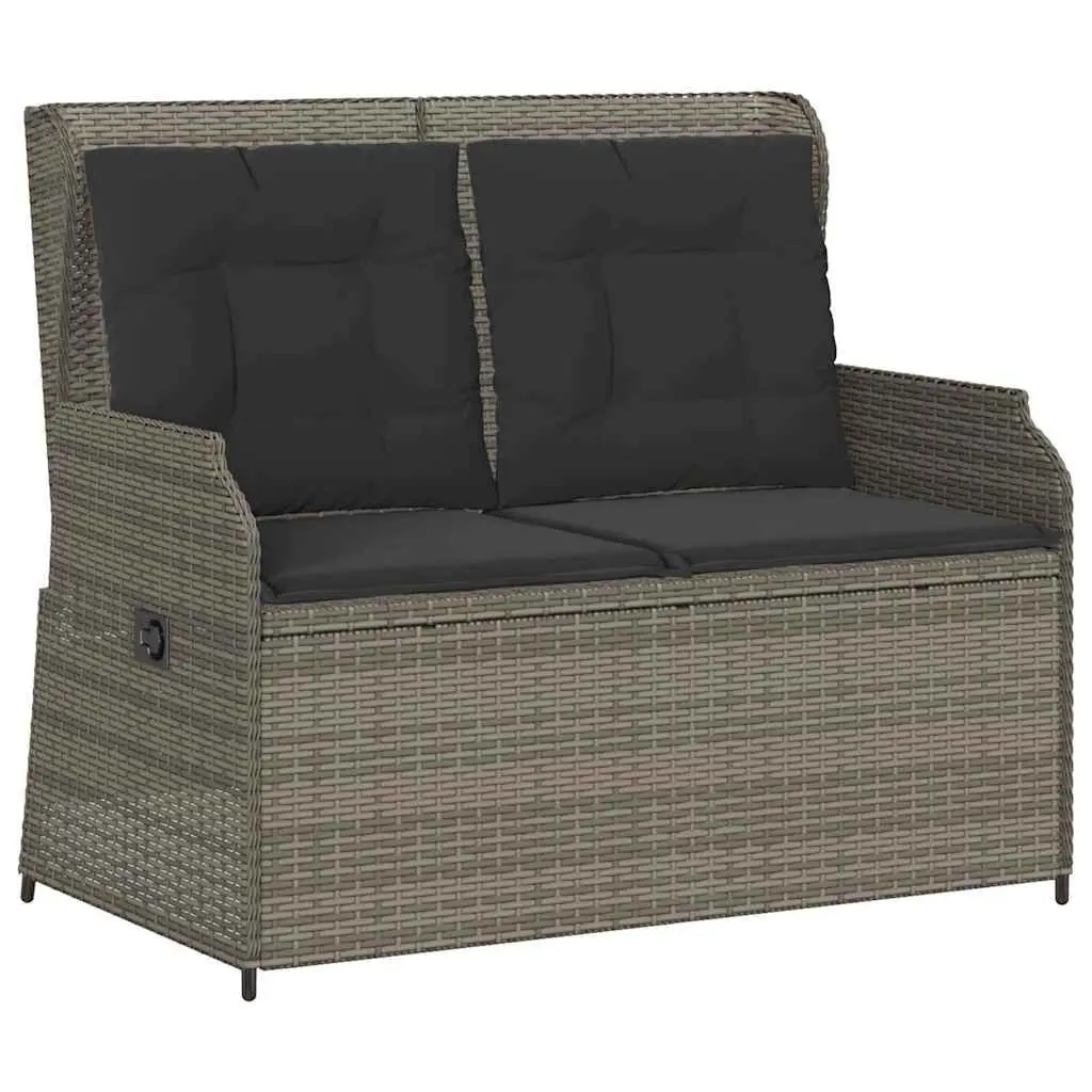 Adjustable Reclining Garden Bench with Cushions