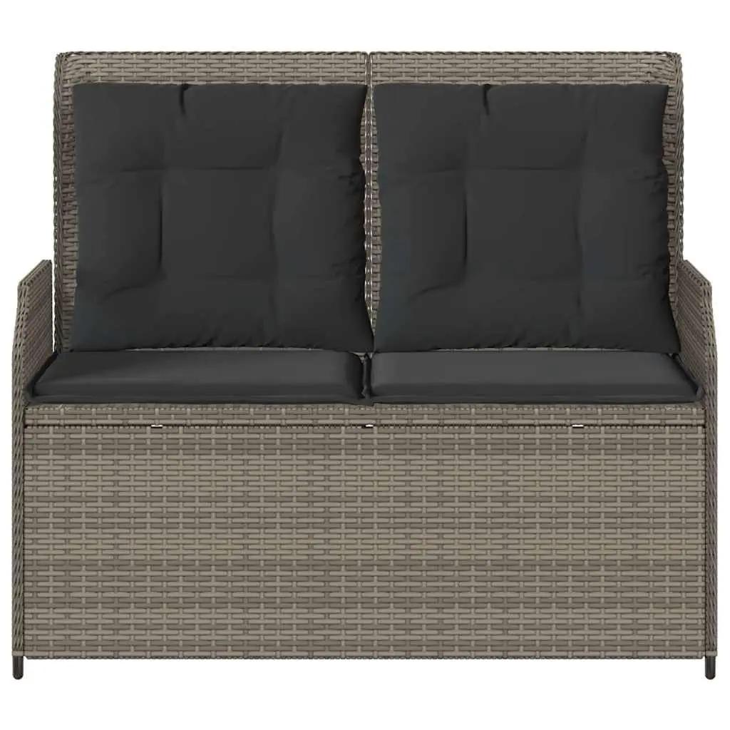 Adjustable Reclining Garden Bench with Cushions