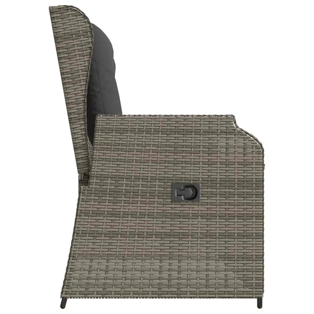 Adjustable Reclining Garden Bench with Cushions