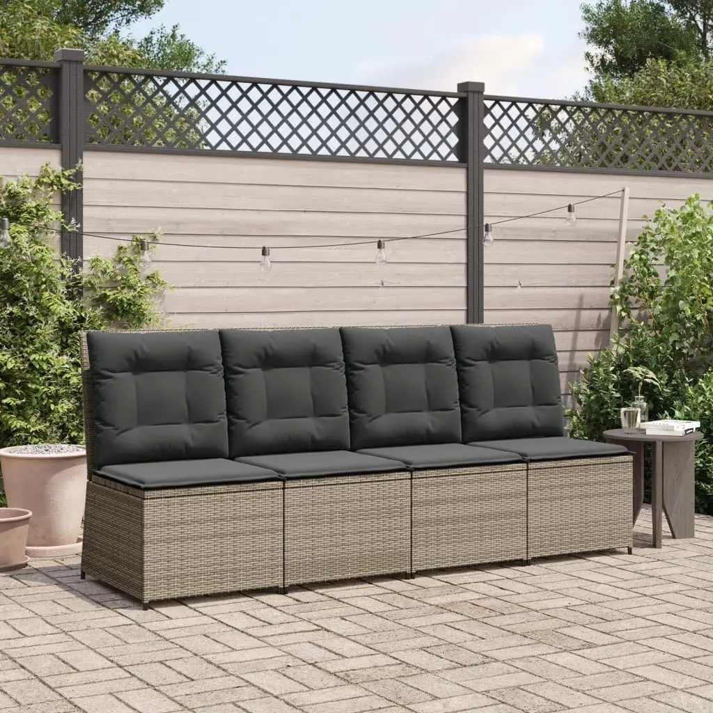 Grey Reclining Garden Sofa Outdoor Seating