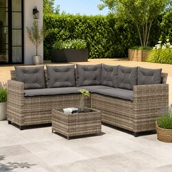 L-Shaped Garden Sofa Set Specifications and Features