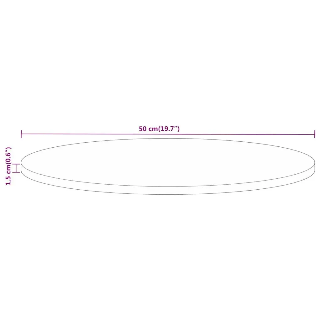 50cm Round Solid Wood Table Top