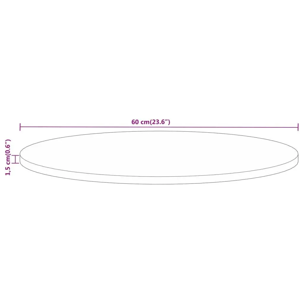 60cm Round Mango Wood Tabletop