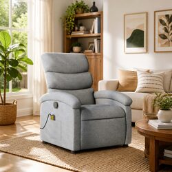 Specifications of the Manual Grey Fabric Massage Recliner Chair