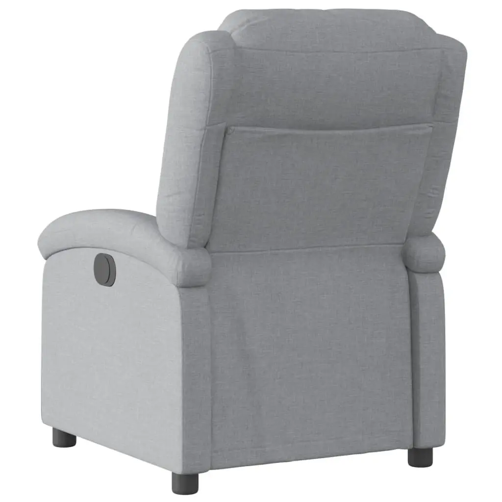 Recliner Chair Manual Reclining Armchair Grey Fabric Lounge Seat Adjustable 135 Degrees