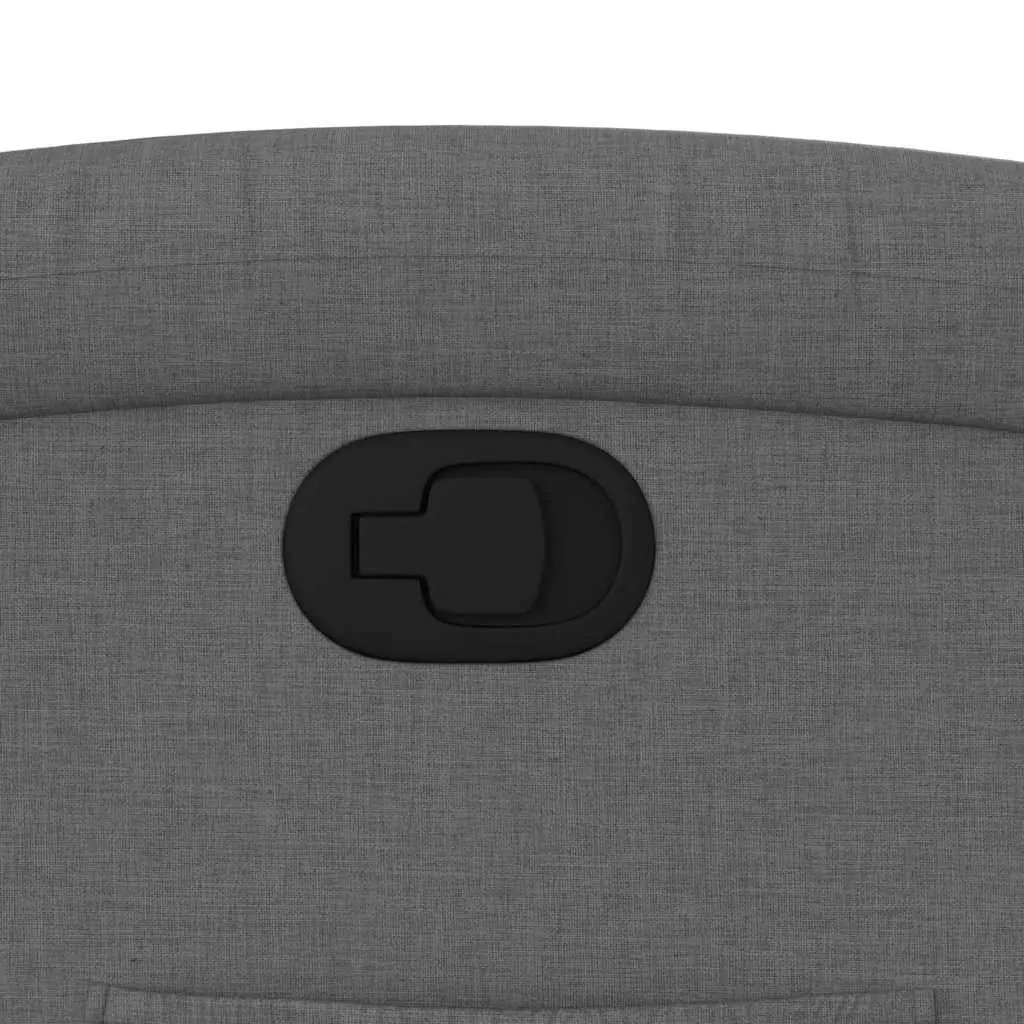 Recliner Chair Living Room Grey Fabric Manual Recline Armchair