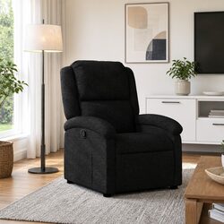 Specifications of Black Fabric Manual Recliner Chair