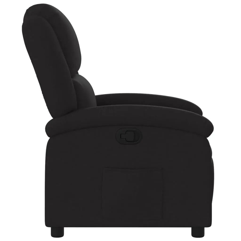 Recliner Chair Black Fabric Manual Reclining Armchair Home Furniture
