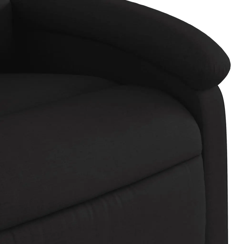 Recliner Chair Black Fabric Manual Reclining Armchair Home Furniture