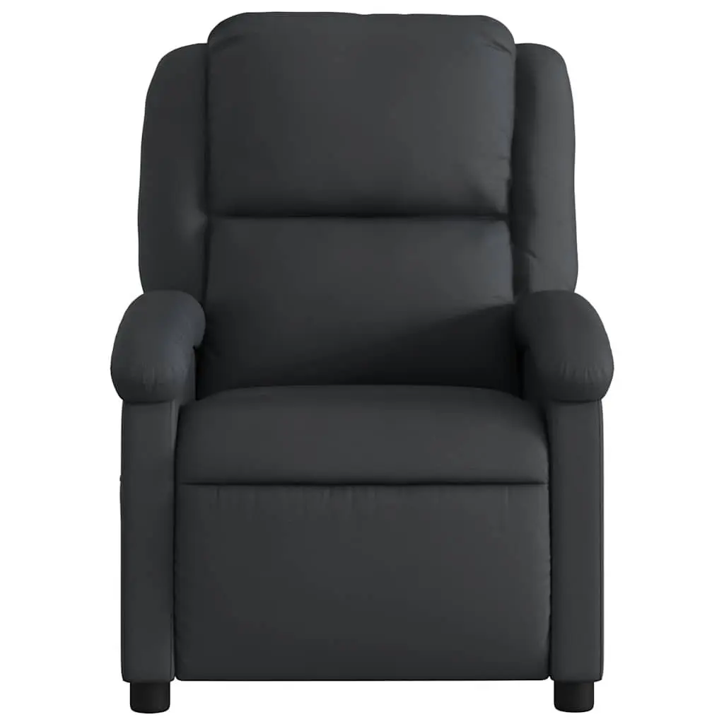 Black Recliner Armchair with Manual Function