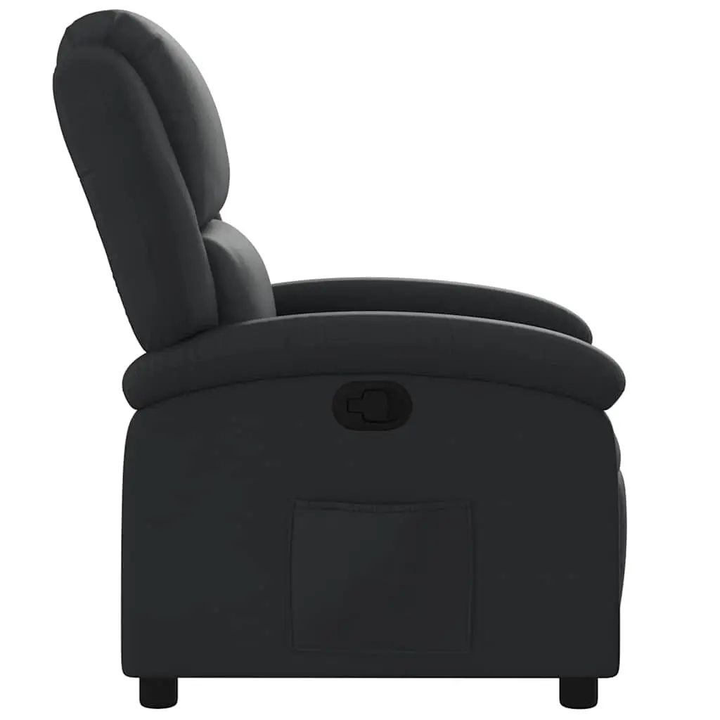Black Recliner Armchair with Manual Function