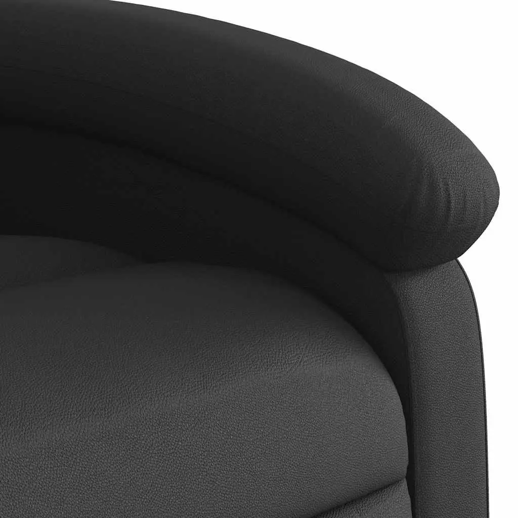 Black Recliner Armchair with Manual Function