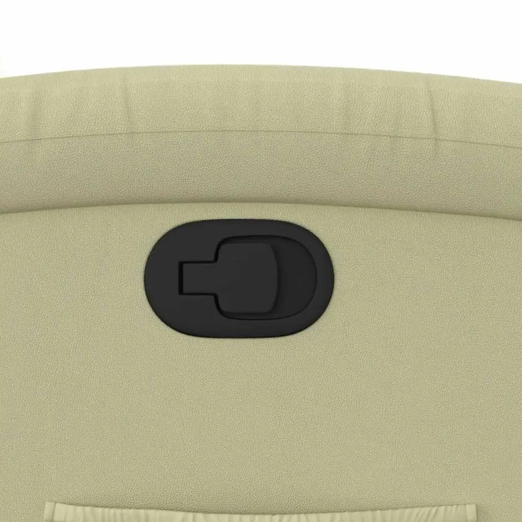 Recliner Armchair Living Room Cream Real Leather Manual Reclining Function