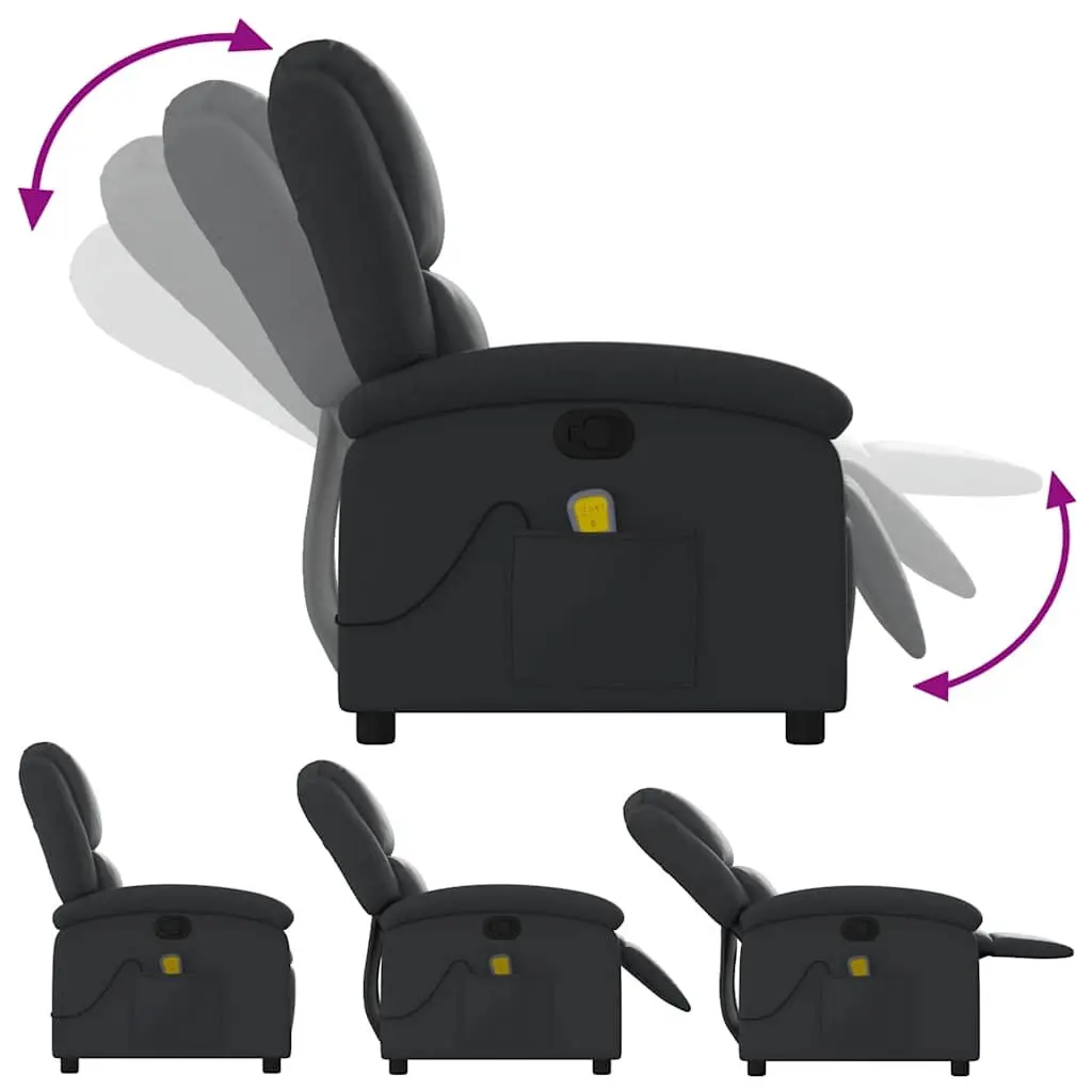 Black Manual Reclining Massage Chair