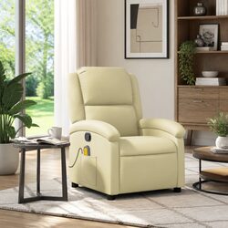 Specifications for Cream Leather Massage Recliner Chair
