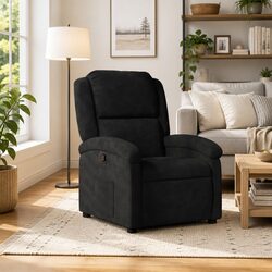 Specifications of Black Velvet Manual Reclining Armchair