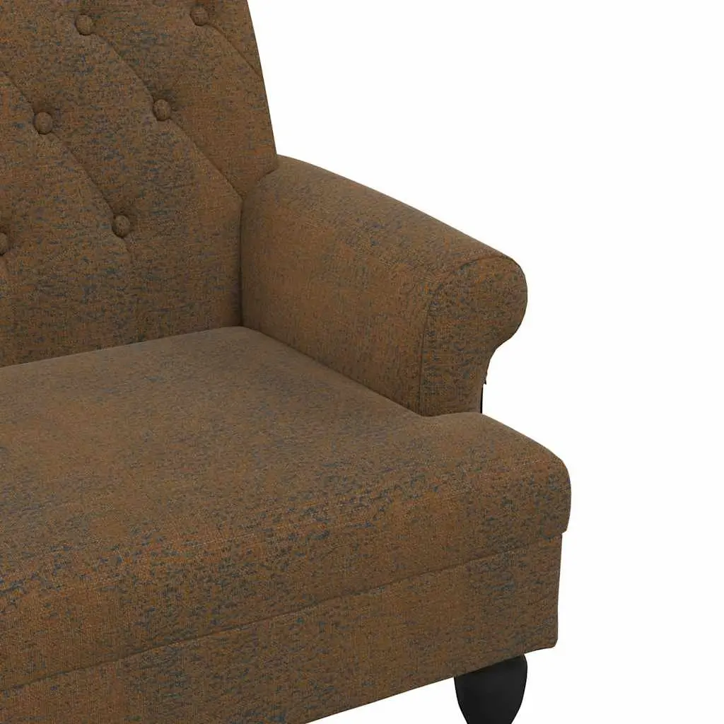 Faux Suede Leather Padded Bench with Backrest