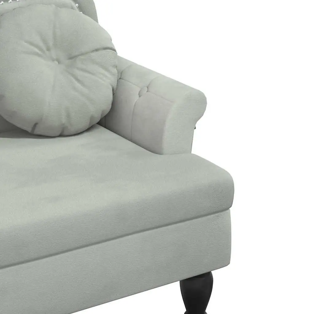 Bench for Home Office Light Grey Velvet Seating