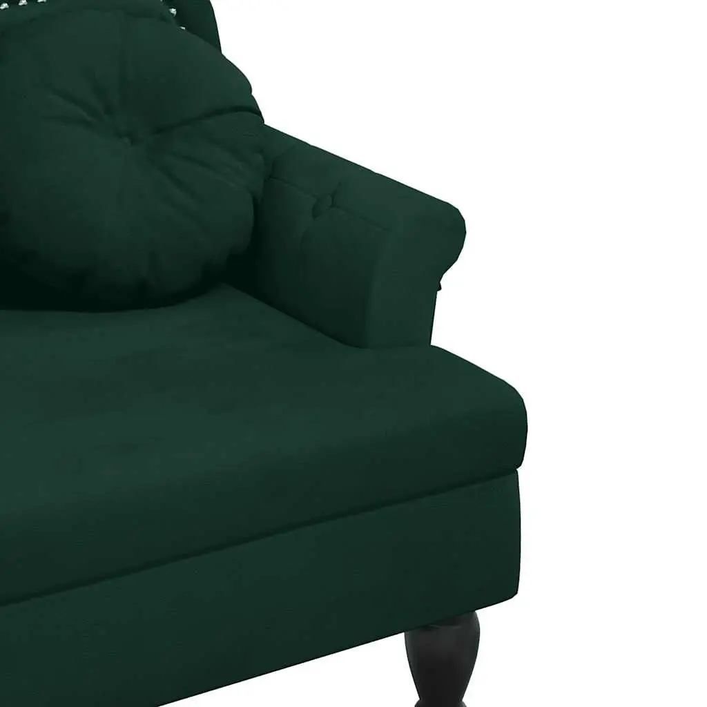 Bench for Living Room Dark Green Velvet 120.5L x 65W x 75H cm