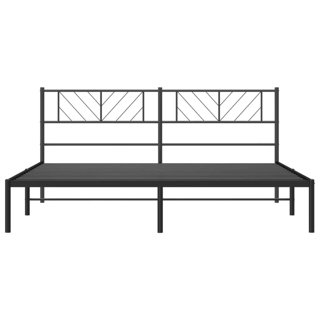 Metal Bed Frame King Size 183x203cm with Black Finish