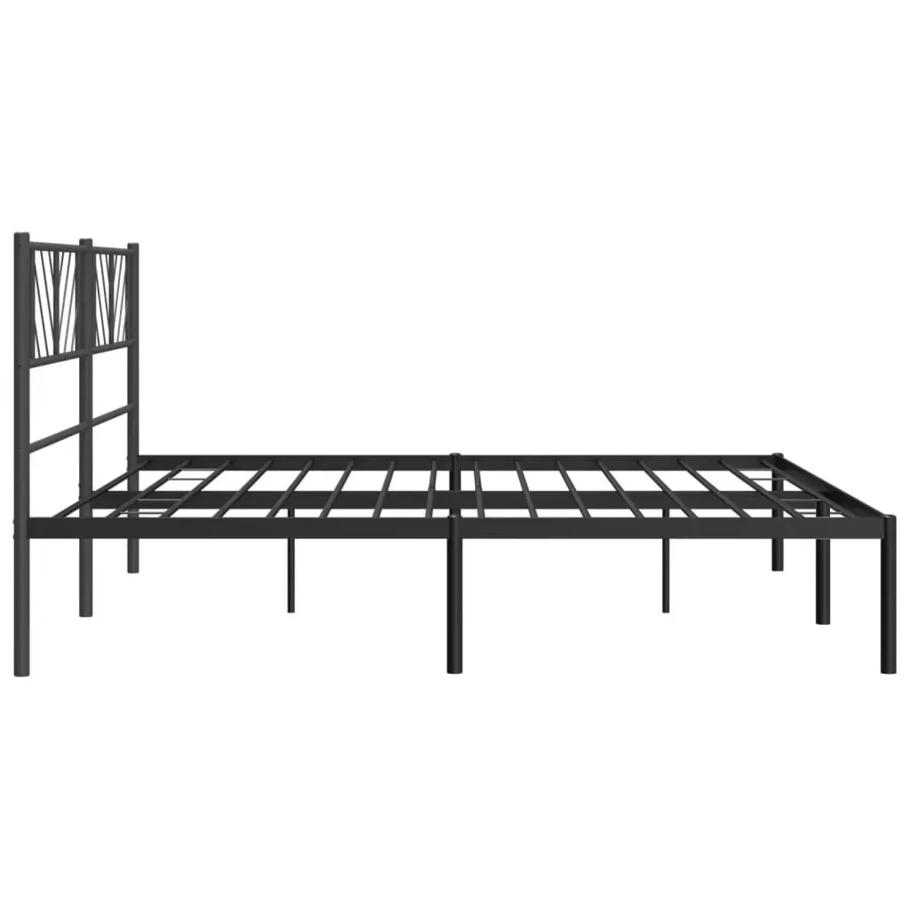 Metal Bed Frame King Size 183x203cm with Black Finish
