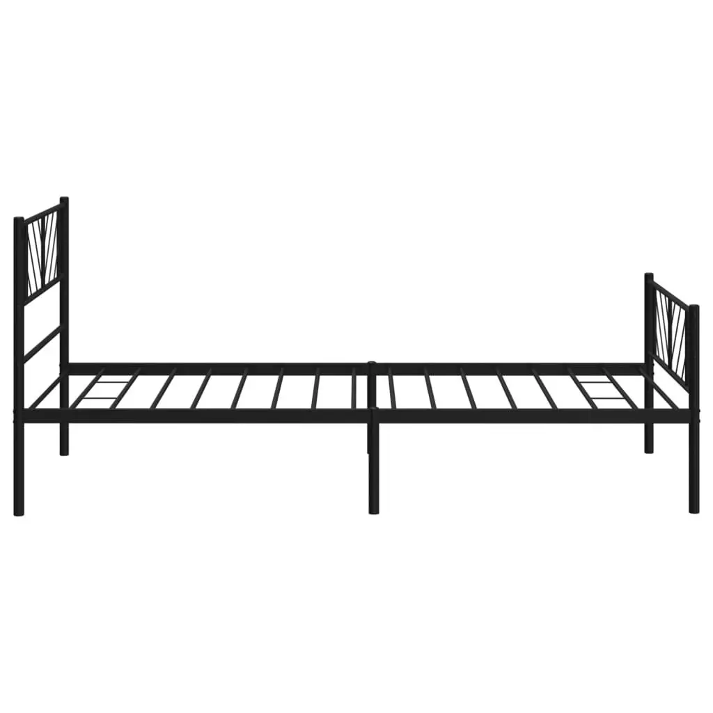 Metal Bed Frame King Single 107x203 cm for Bedroom Black