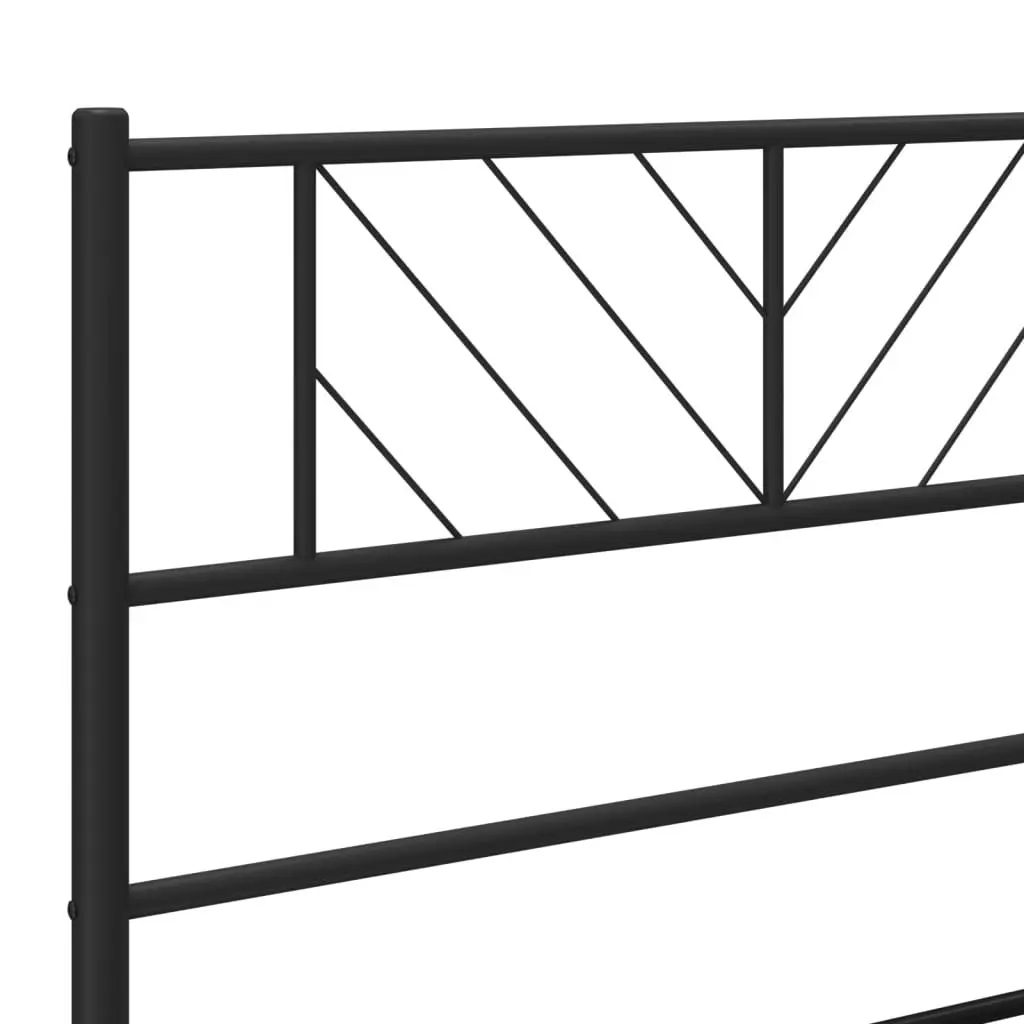 Metal Bed Frame King Single 107x203 cm for Bedroom Black