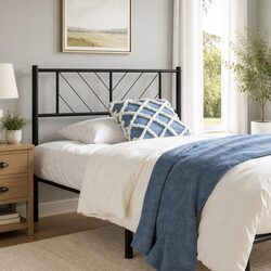 107cm Black Metal Headboard: Specs and Features