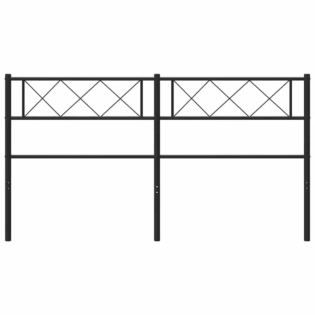 Metal Headboard Black 150cm Bed Head Steel Bedroom Furniture Replacement