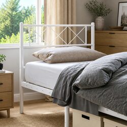 90cm White Metal Headboard Specifications and Features