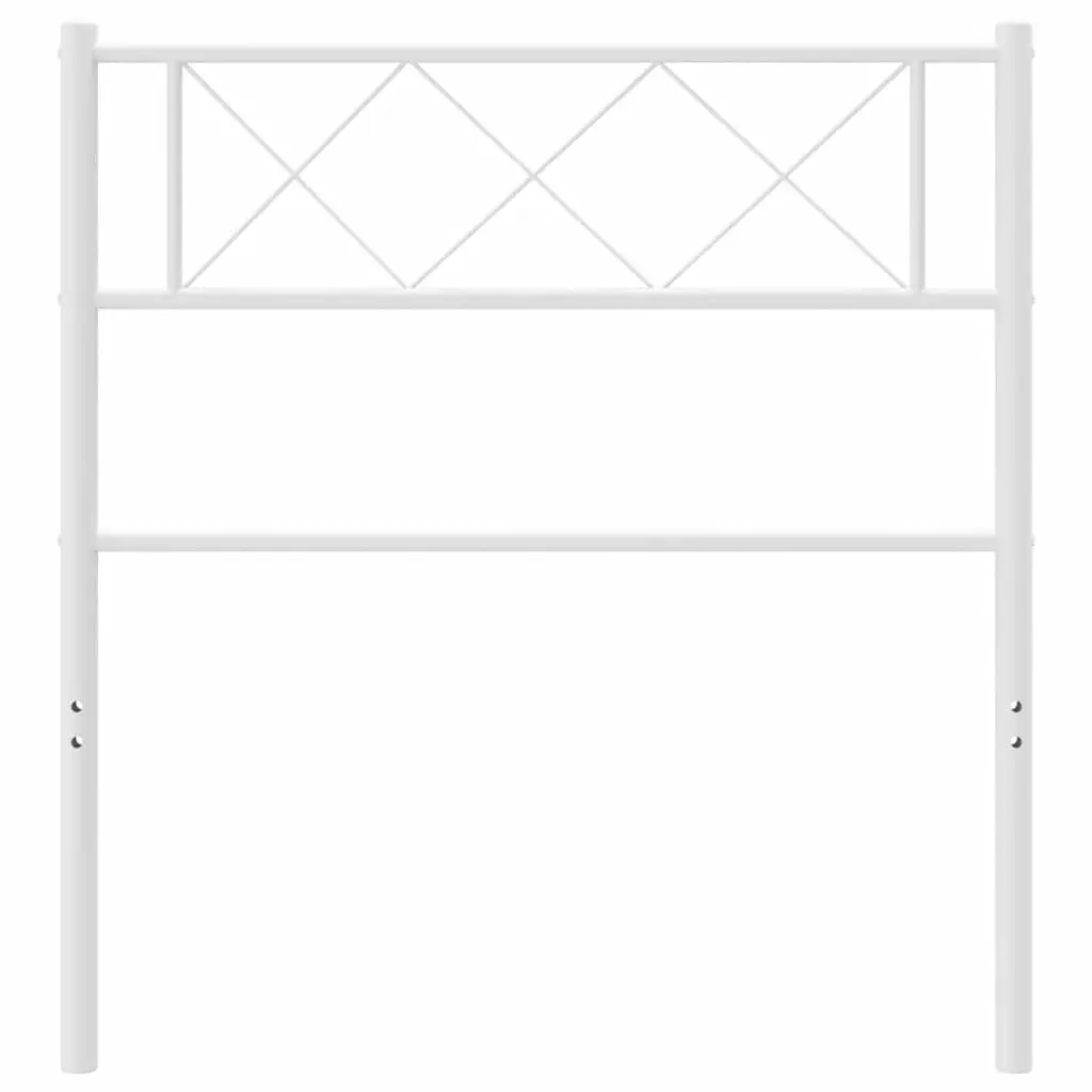 Metal Headboard White 90cm Bed Frame Head Board Bedroom Furniture Sturdy Design