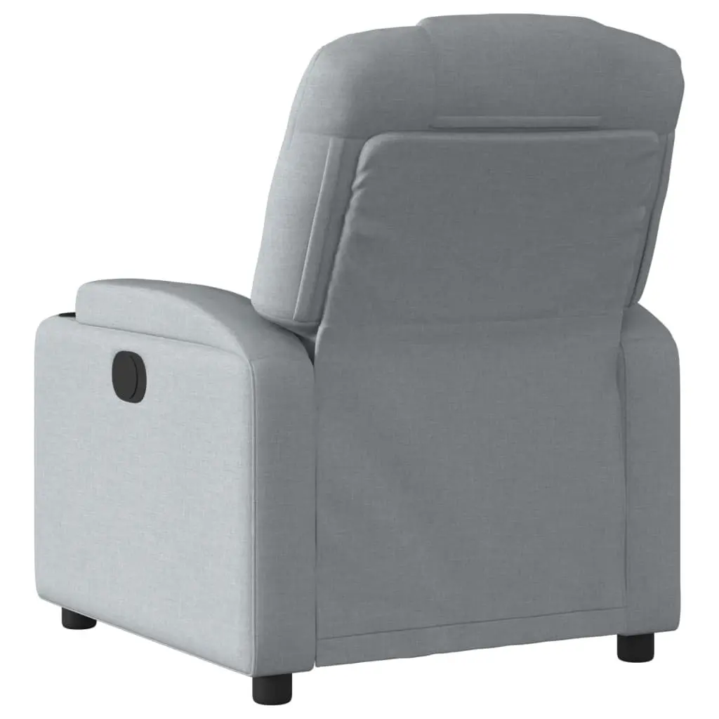 Recliner Chair for Living Room Manual Reclining Grey Fabric Armchair