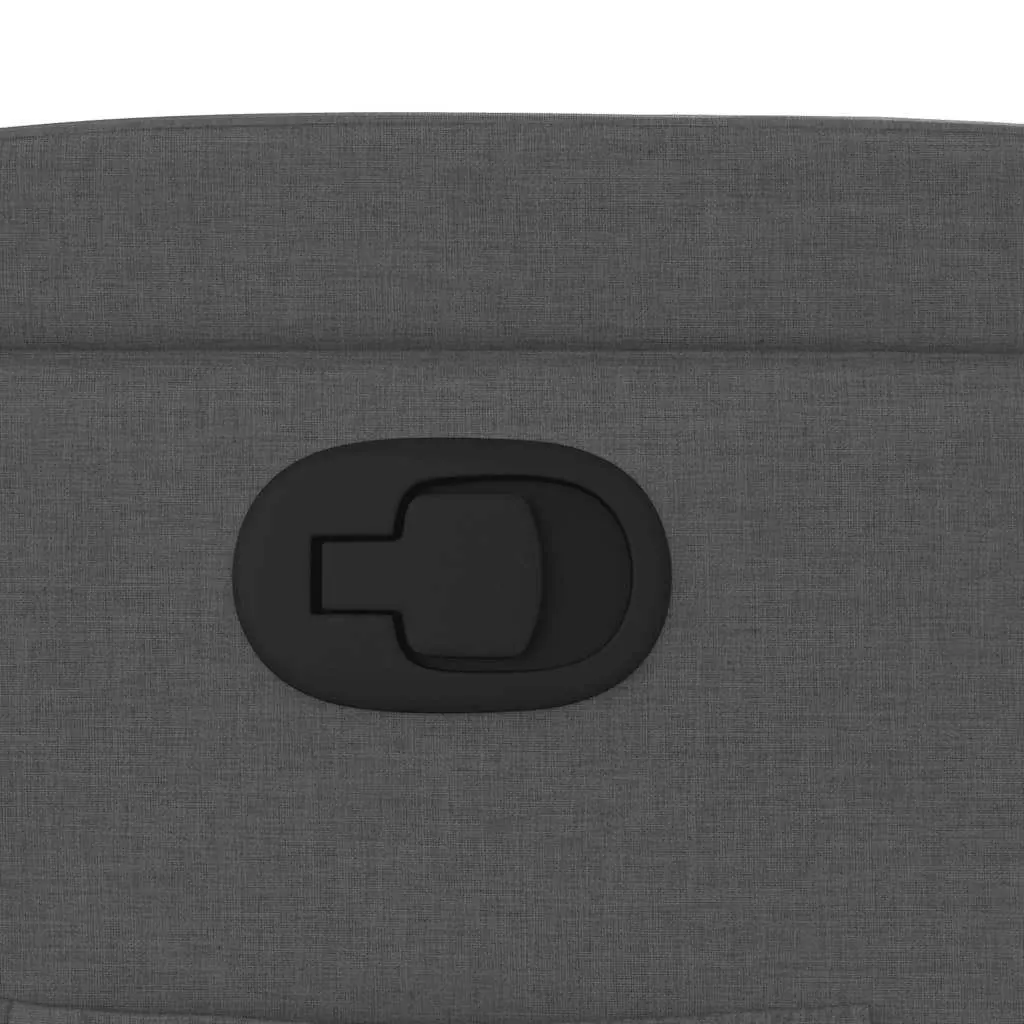 Recliner Chair Grey Fabric Manual Recline Living Room Size
