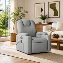 Specifications of the Grey Fabric Massage Recliner Armchair