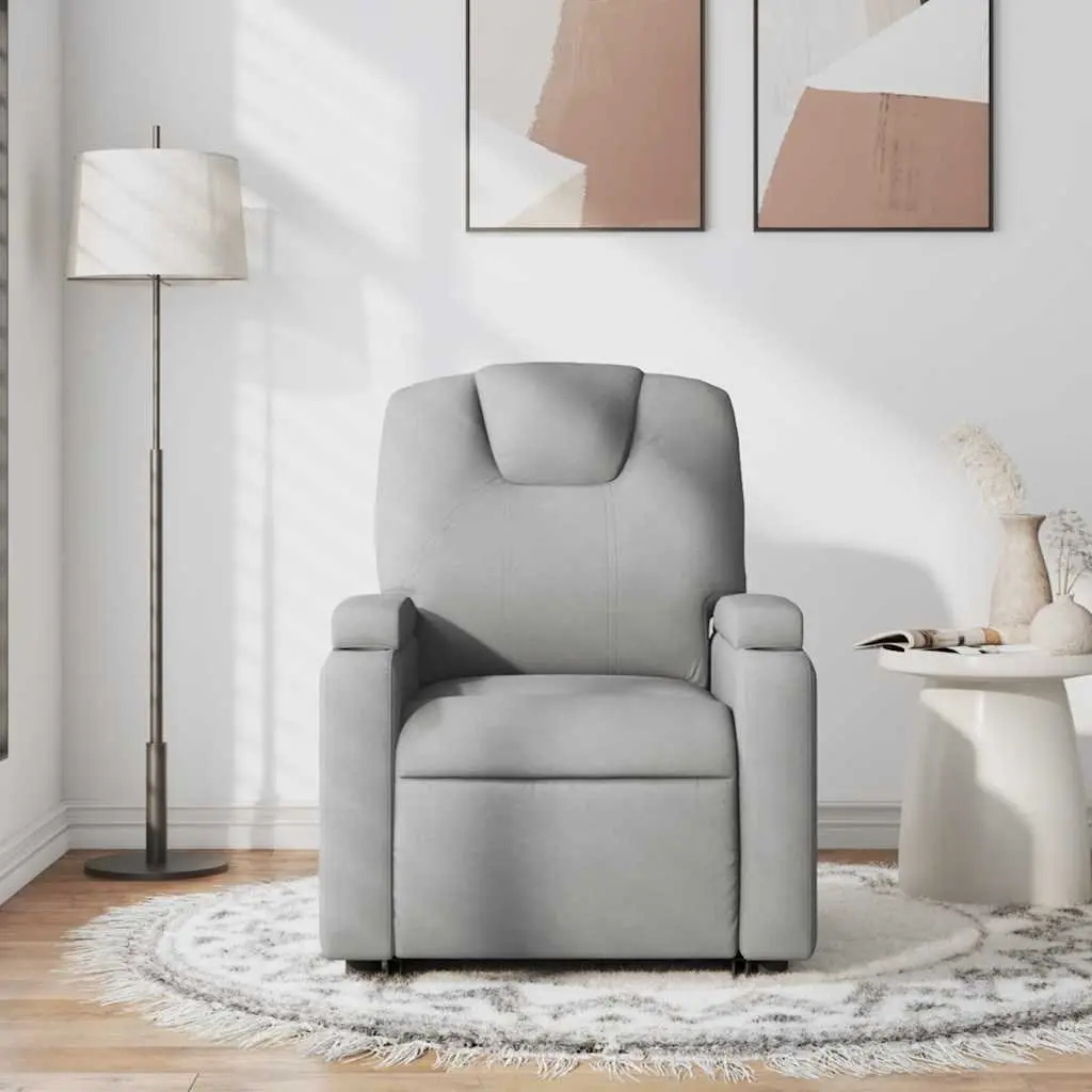Massage Recliner Armchair for Home 6 Points Manual Recline Grey