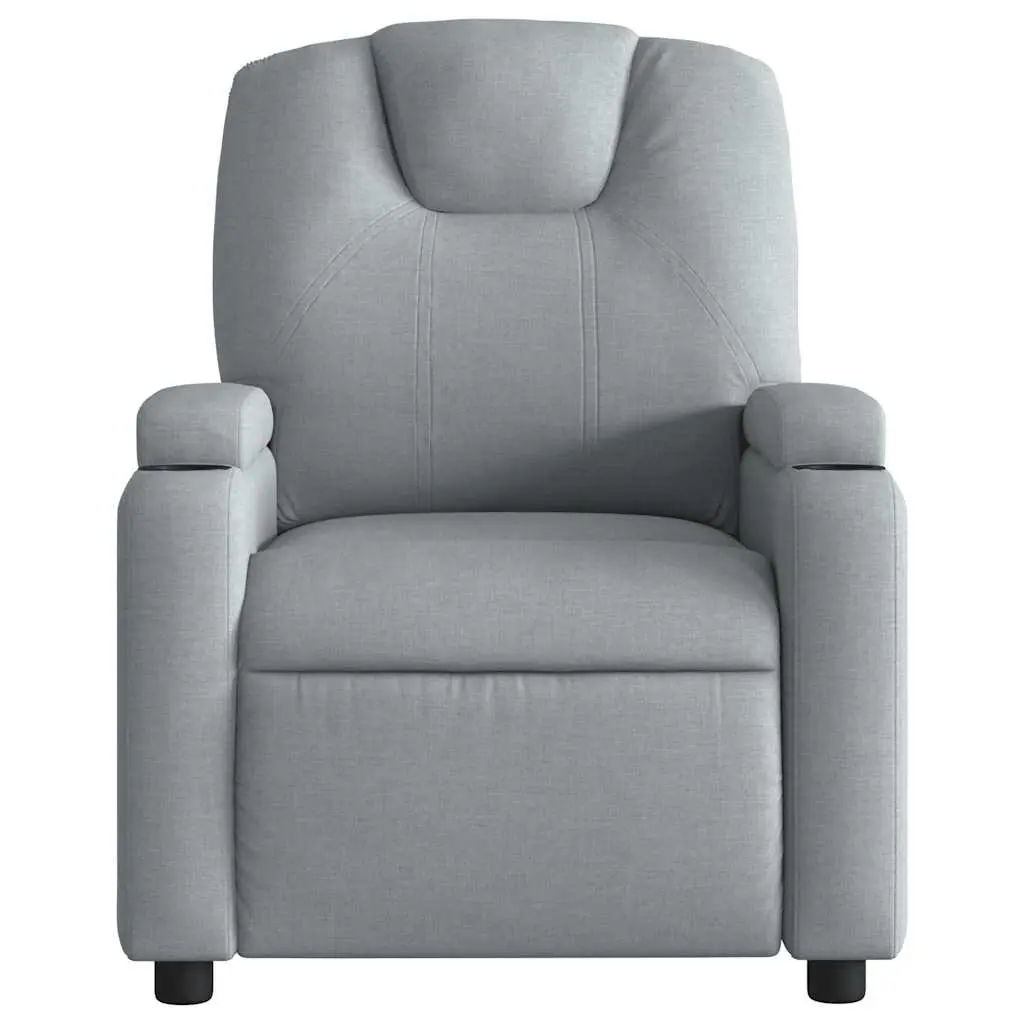 Massage Recliner Armchair for Home 6 Points Manual Recline Grey