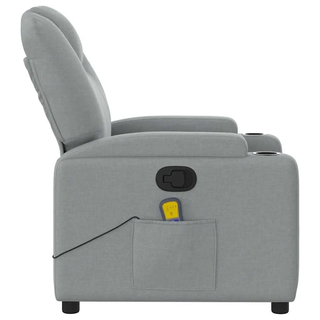 Massage Recliner Armchair for Home 6 Points Manual Recline Grey