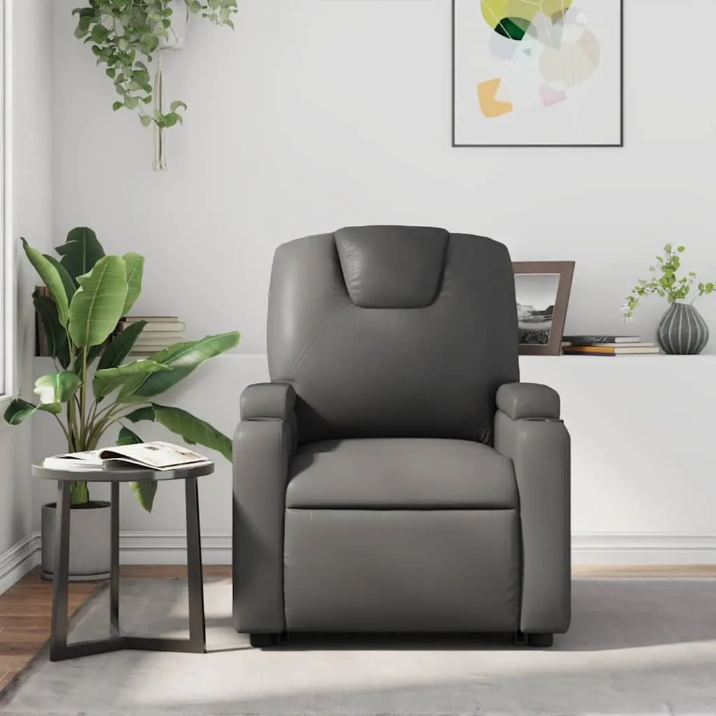 Grey Manual Recliner Chair with Massage