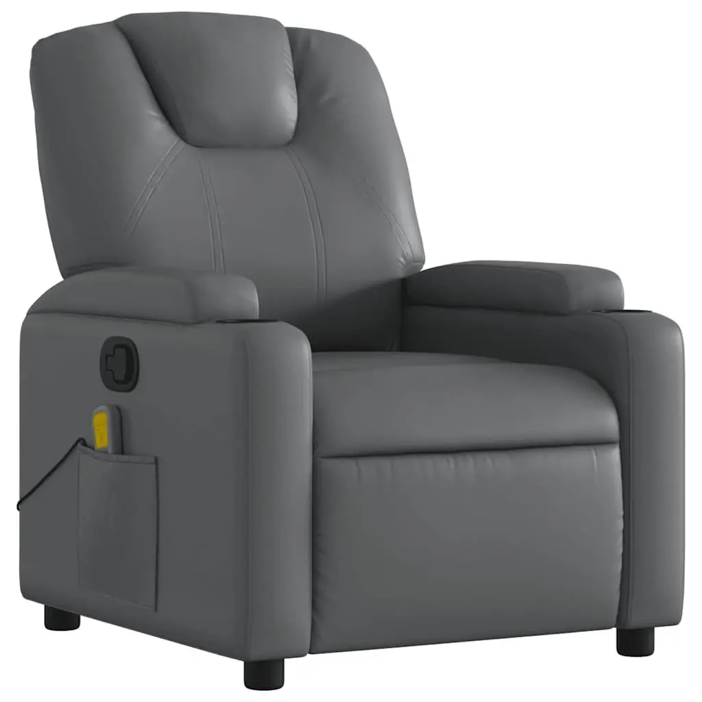 Grey Manual Recliner Chair with Massage