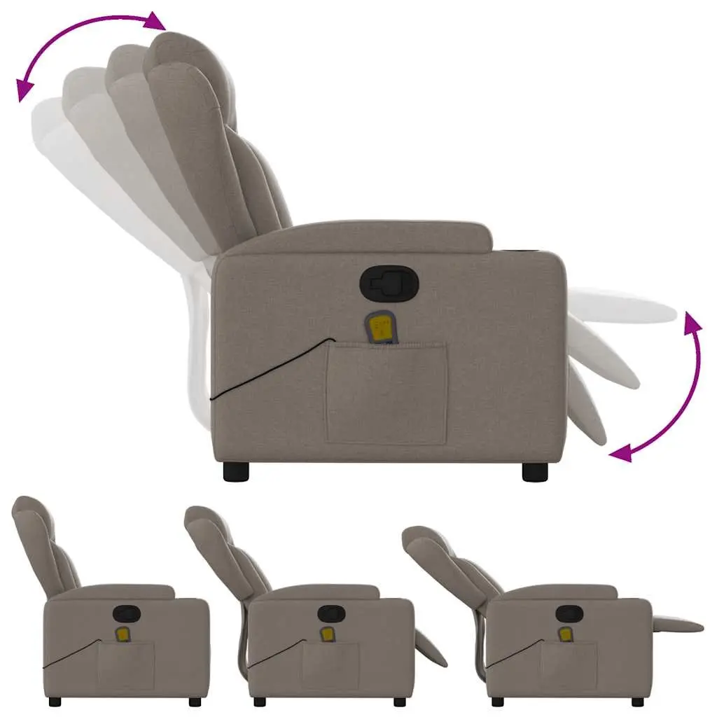 Massage Recliner Chair Manual Recline Armchair Vibration Relaxation Furniture