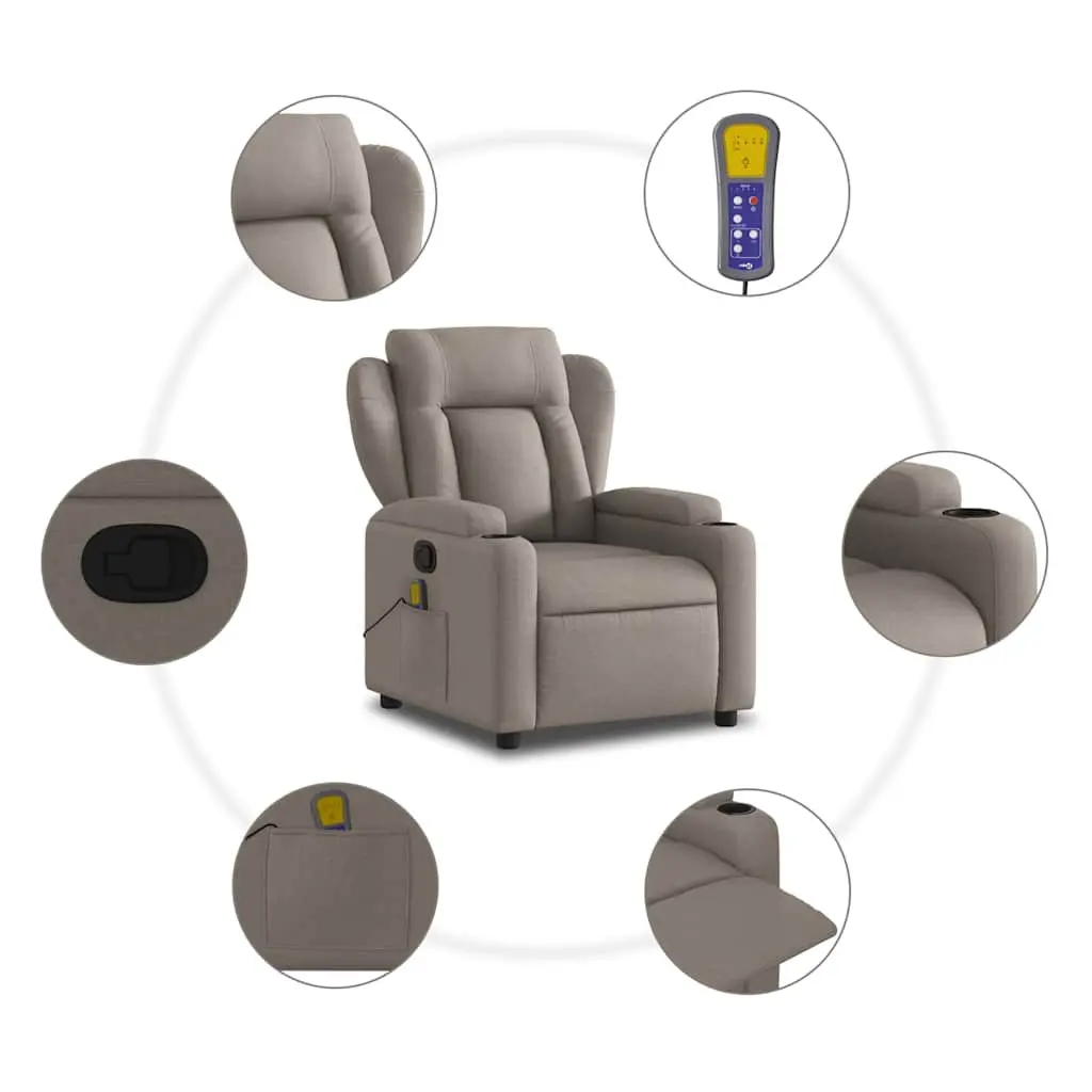 Massage Recliner Chair Manual Recline Armchair Vibration Relaxation Furniture