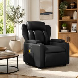 Specifications for Black Faux Leather Massage Recliner Chair