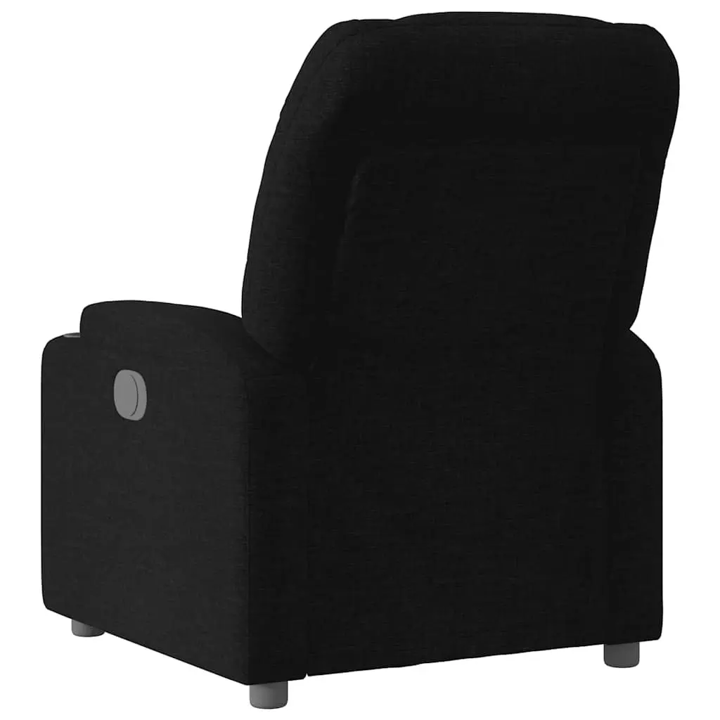 Recliner Armchair Lounge Chair Fabric Manual Recline with Cup Holders Side Storage Black