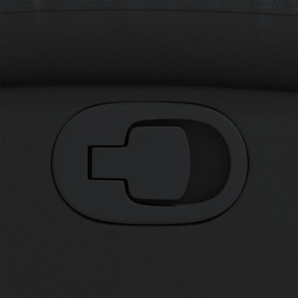 Recliner Chair Lounge Seat Black Manual Reclining Armchair with Cup Holders