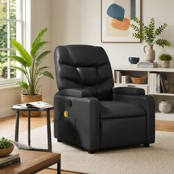 Specifications of Black Faux Leather Manual Massage Recliner Chair