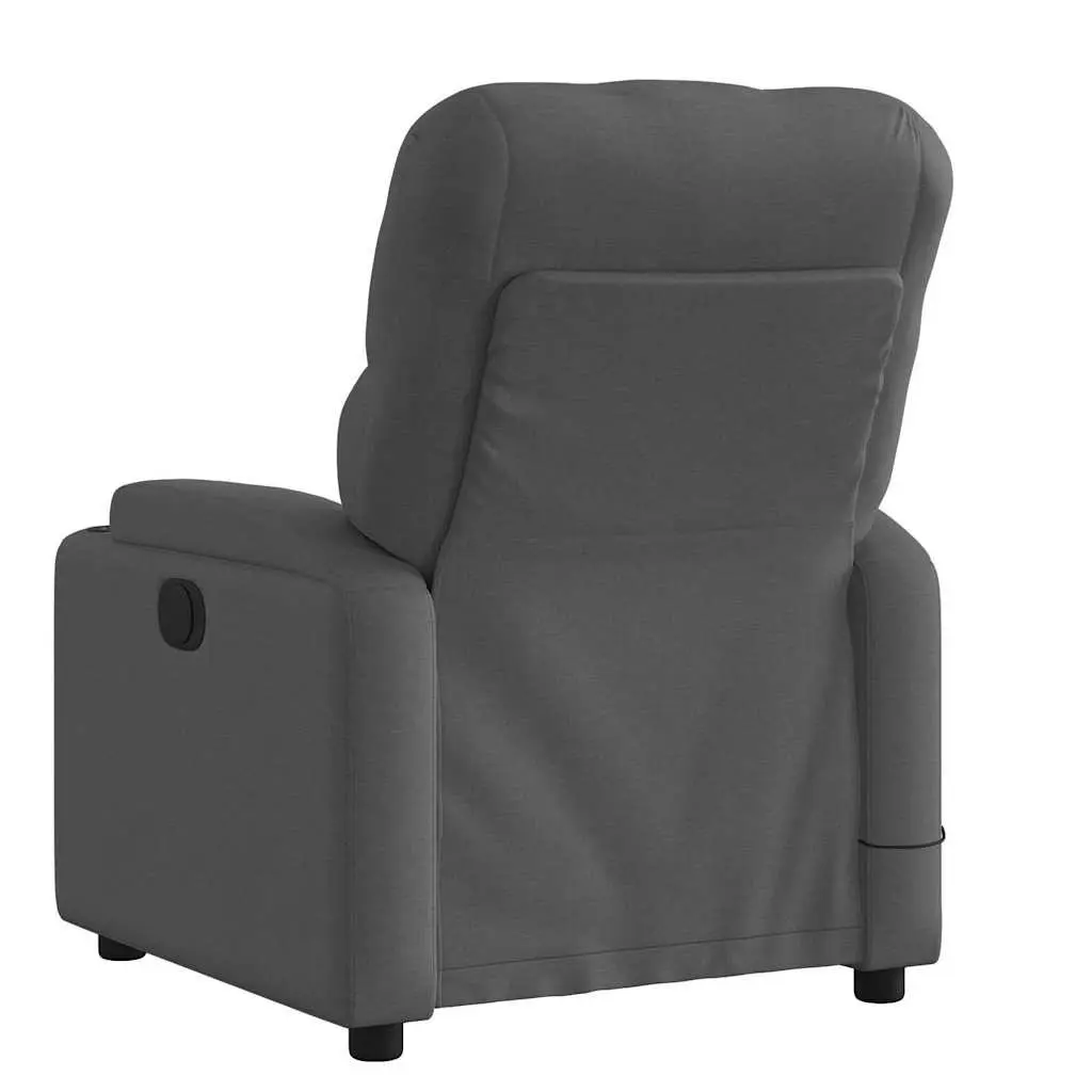 Grey Fabric Massage Recliner Chair with Manual Function